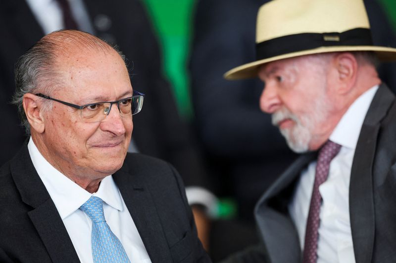 Brazil's President Luiz Inacio Lula da Silva attends a ceremony at the Planalto Palace in Brasilia