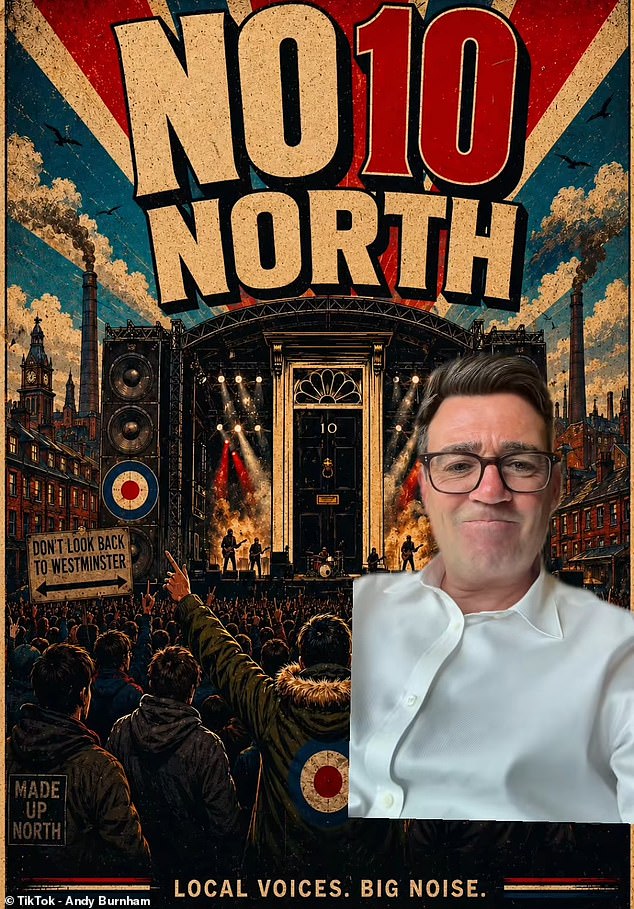 Mr Burnham judged mock-ups of his promised 'No10 North' on TikTok recently - but he might not even be in power to see it up and running