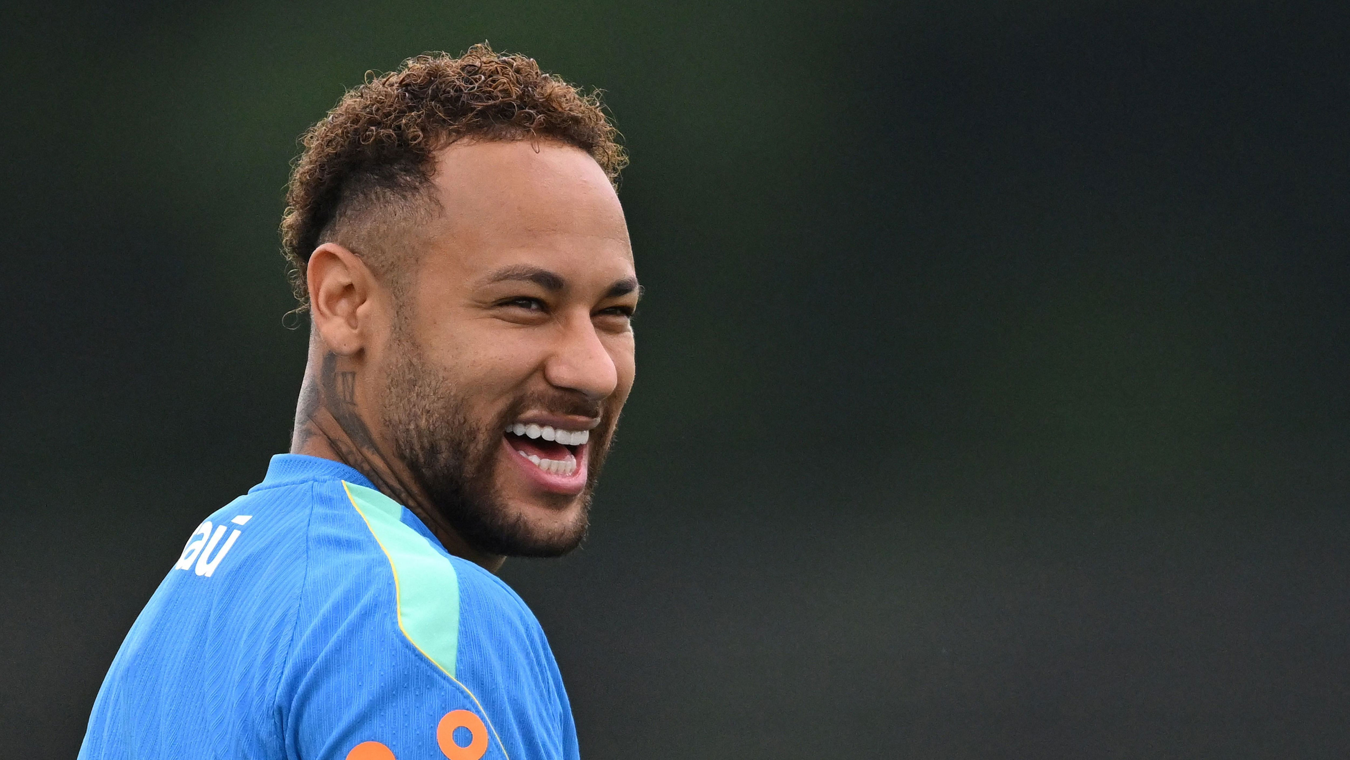 Video: Neymar among the goals! Brazilian superstar already back in training with Santos after miserable World Cup blighted by injury questions