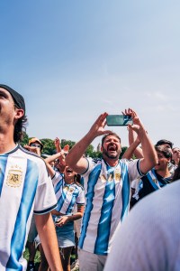 Fan style in Central Park for the 2026 FIFA World Cup final game.