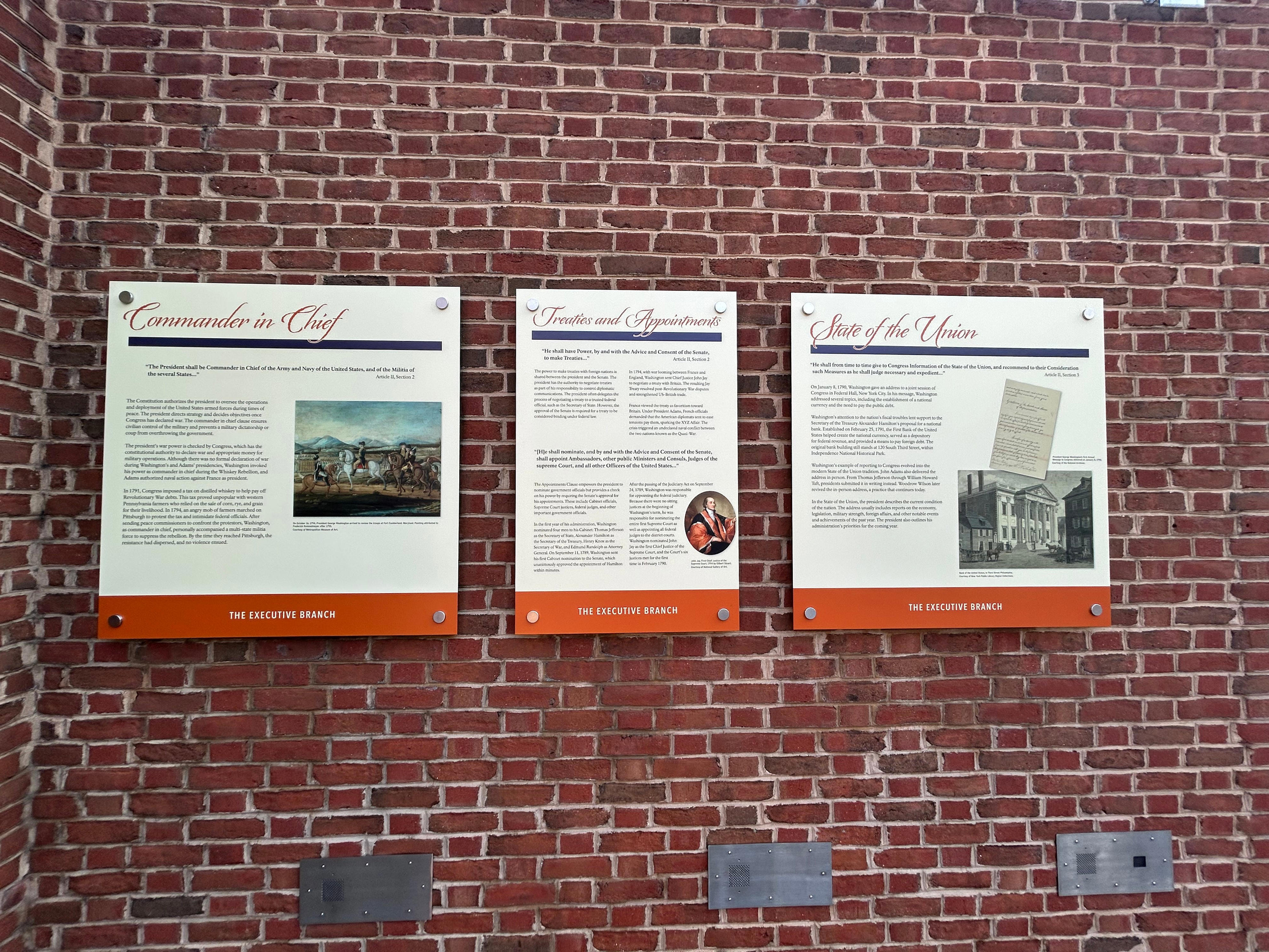 New panels have been installed at the President's House in Philadelphia. The new panels reflect the Trump administration's efforts to 