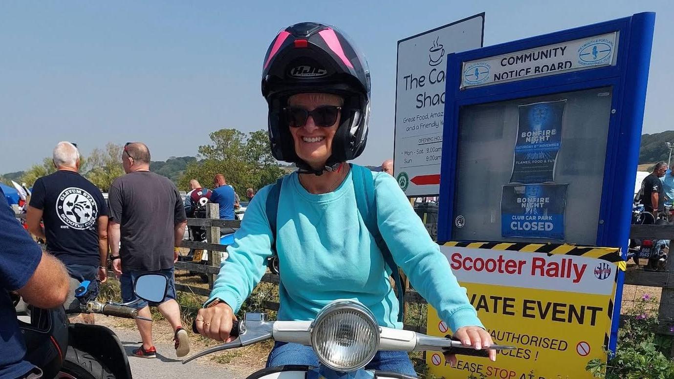 Ali Richards was among the riders visiting Weymouth for the scooter rally