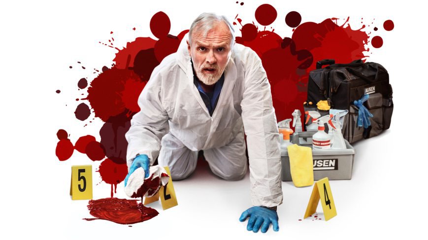 Programme Name: The Cleaner - TX: n/a - Episode: n/a (No. n/a) - Picture Shows: Crime scene cleaner, Paul ???Wicky??? Wickstead (GREG DAVIES) - (C) ??Studio Hamburg UK - Photographer: Ryan O???Donoghue