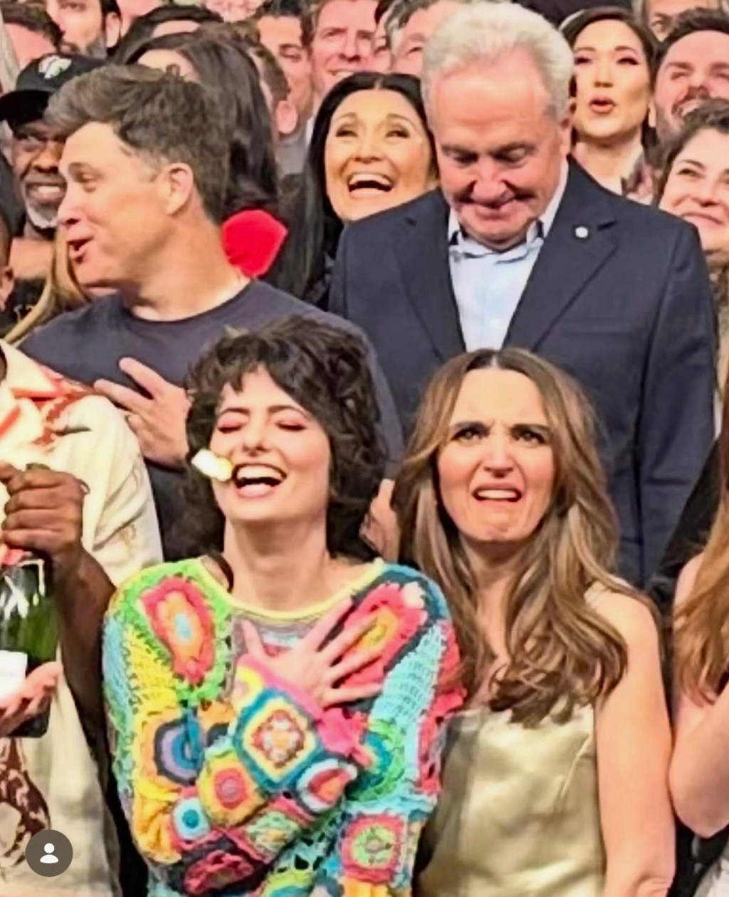 Chloe Fineman and Lorne Michaels