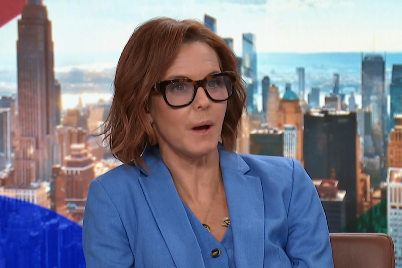 MS NOW host Stephanie Ruhle clapped back at a Congressman for calling Donald Trump 'senile' in an awkward live moment