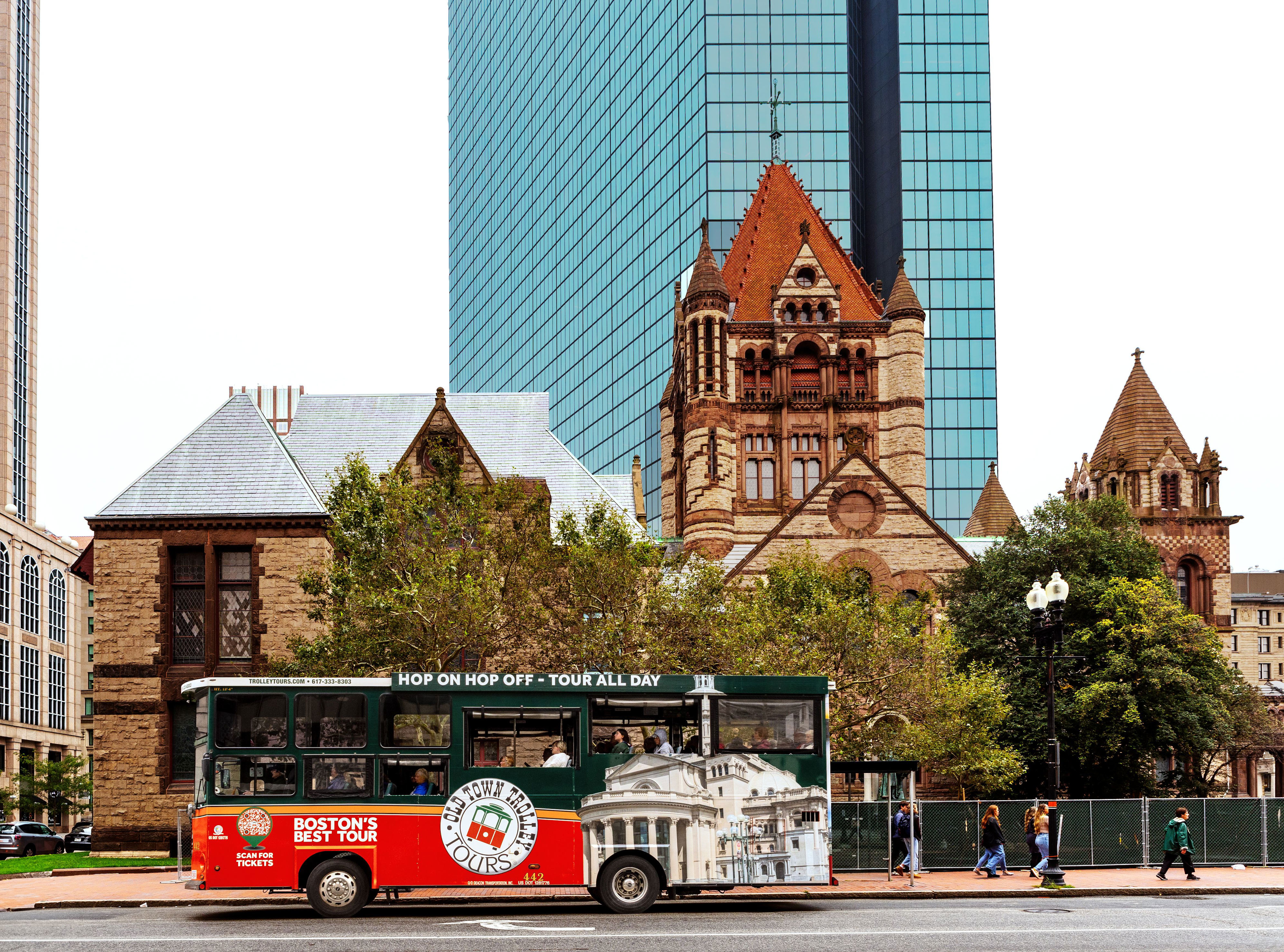 The Old Town Trolley's hop-on-hop-off trolley is an ideal way to orient yourself in Boston.