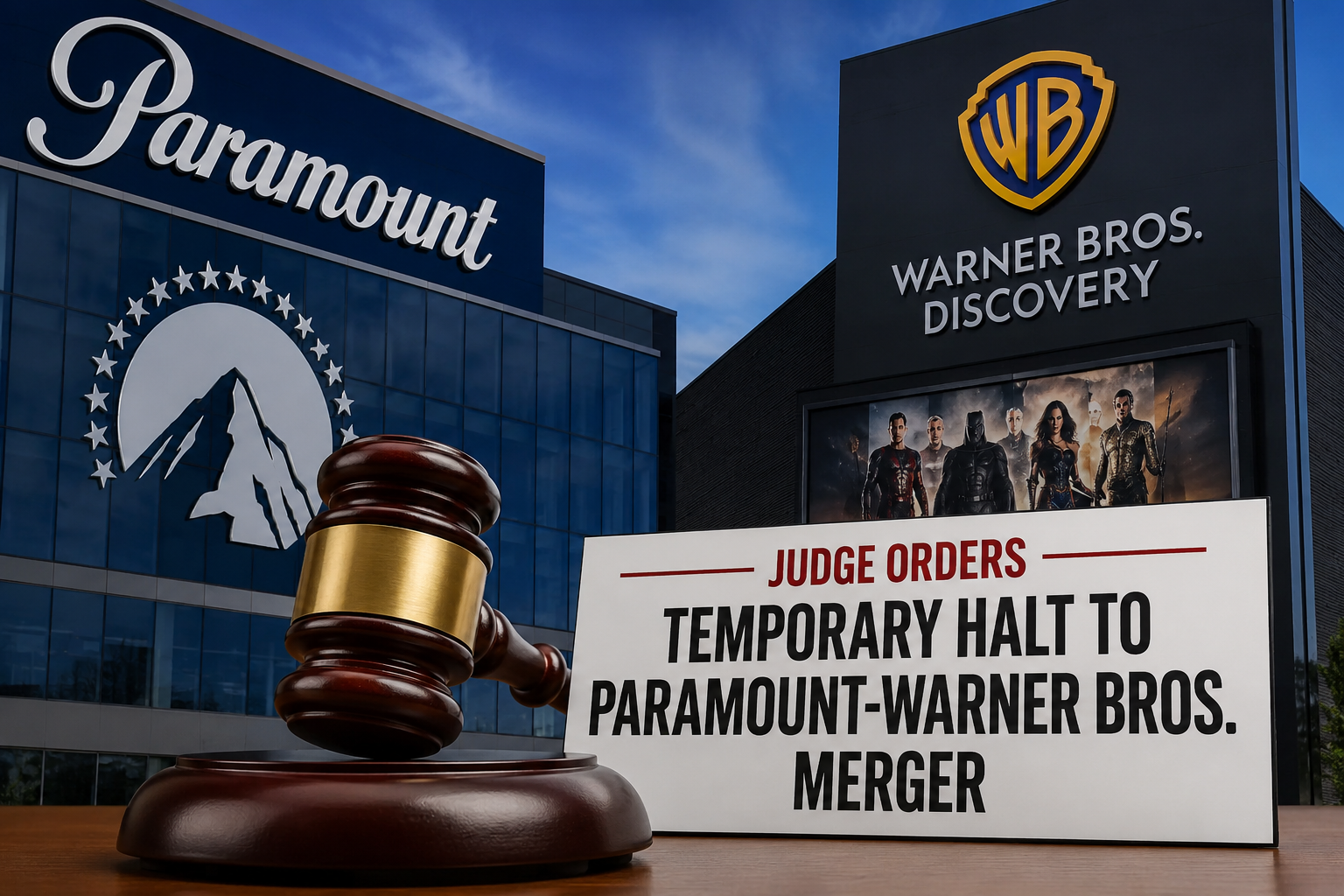 Federal judge temporarily blocks Paramount-Warner Bros. merger