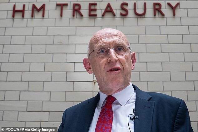 John Healey addresses Treasury staff on Tuesday on his first full day as Chancellor