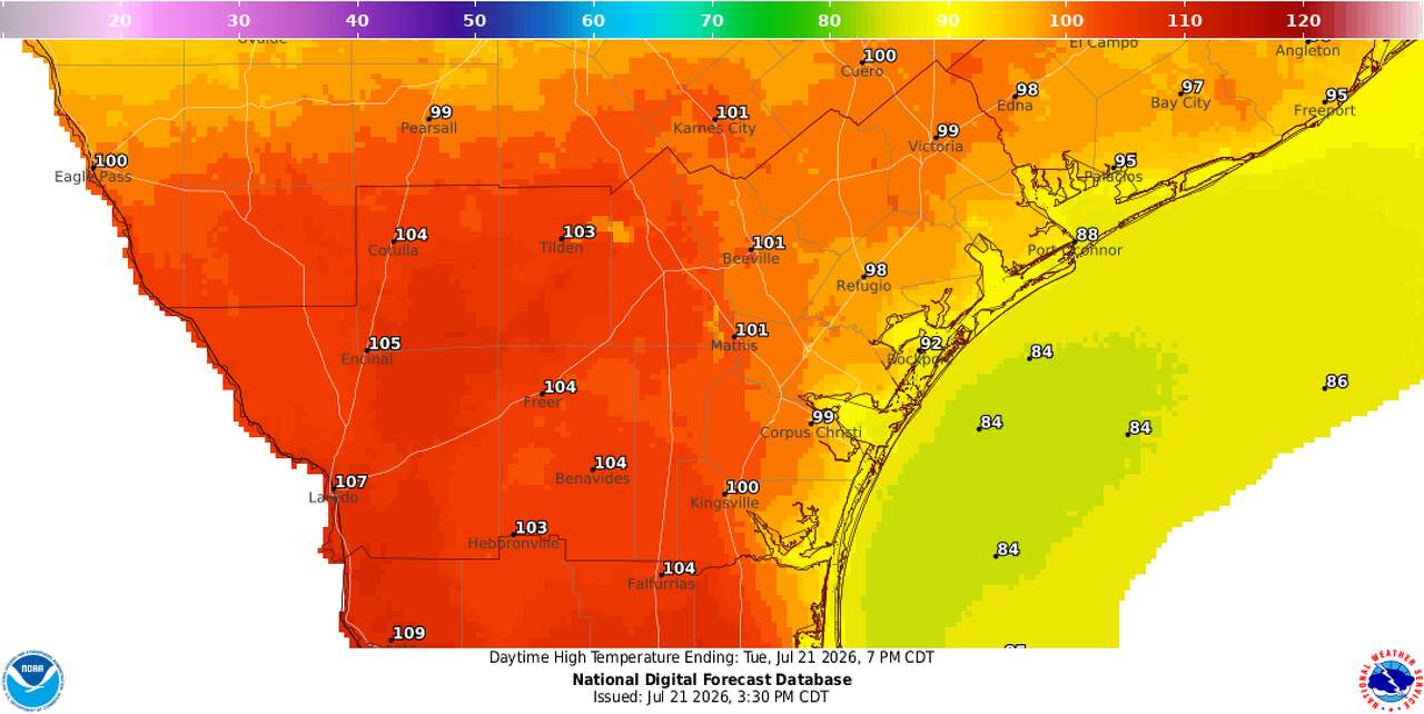 Heat advisory issued for Webb County as heat index nears 109