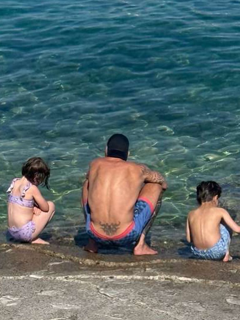 Ricky Martin with his children Renn and Lucía.