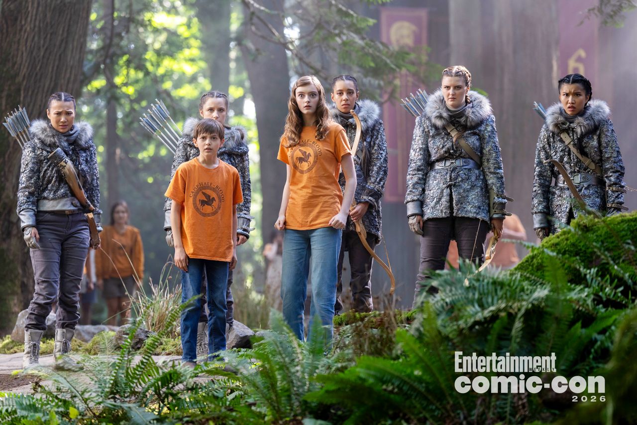 LEVI CHRISOPULOS AND OLIVE ABERCROMBIE IN PERCY JACKSON AND THE OLYMPIANS -