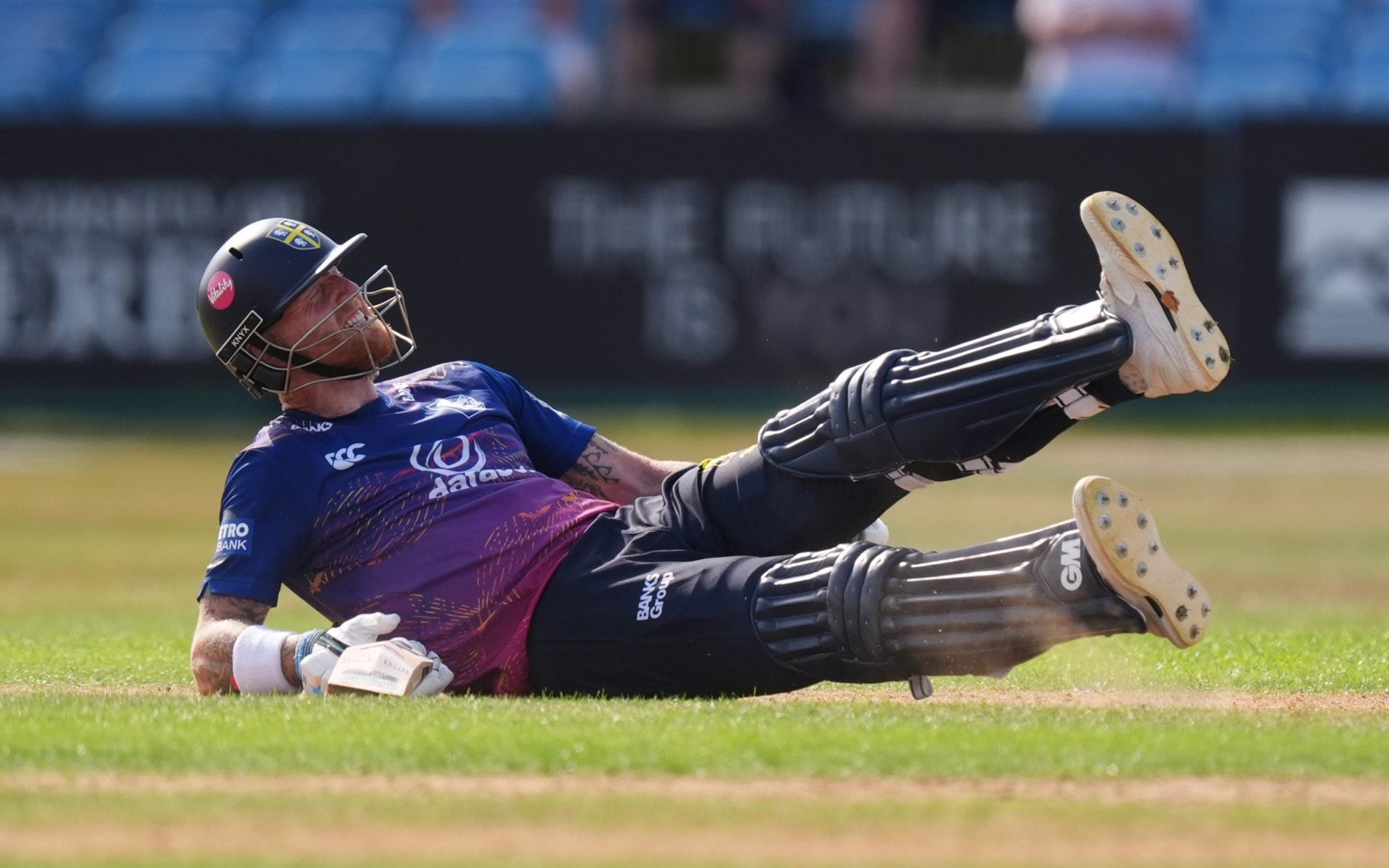 Stokes cramps during his century knock