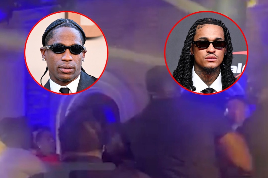 Video shows fight before Travis Scott and New York Knicks’ Jordan Clarkson removed from club following bottle-throwing incident – report