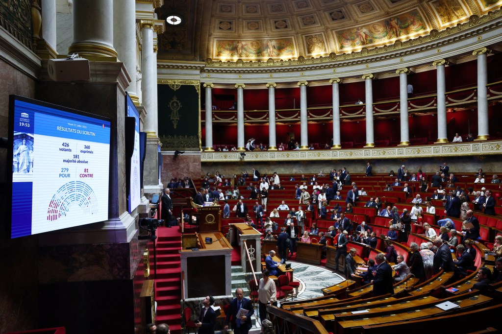 French lawmakers vote on social media ban for children at the National Assembly in Paris