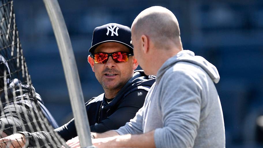 New York Yankees manager Aaron Boone and general manager Brian Cashman