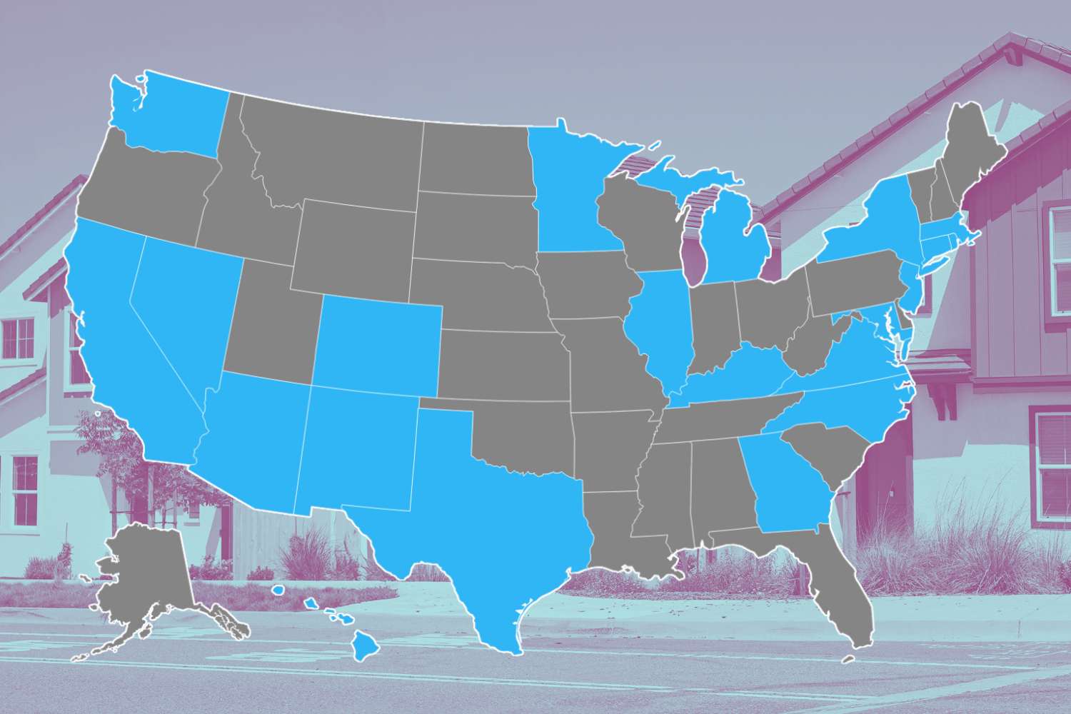 Map shows the states fighting potential rent hikes