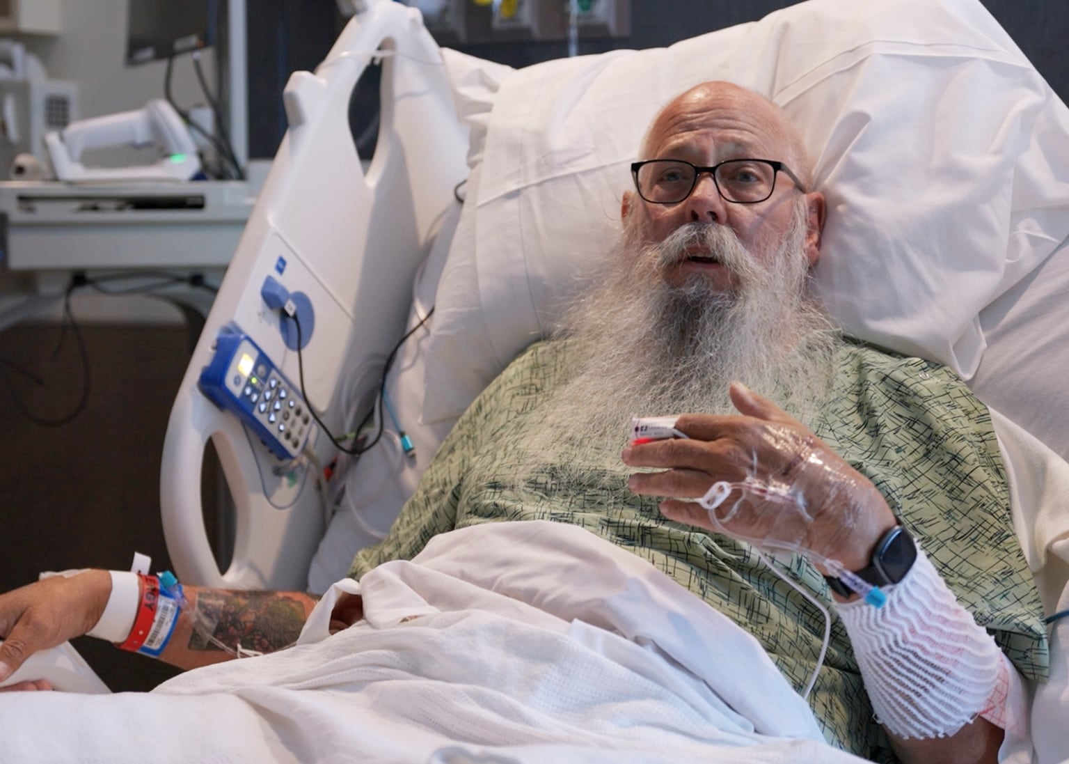 Grandfather rammed by bison says hitting the ground was the worst part