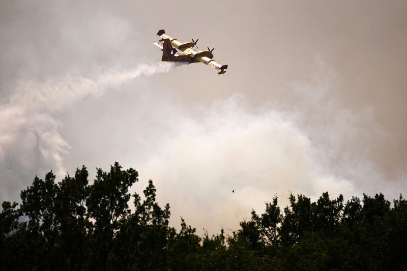 Wildfire near Ponteves in Var department