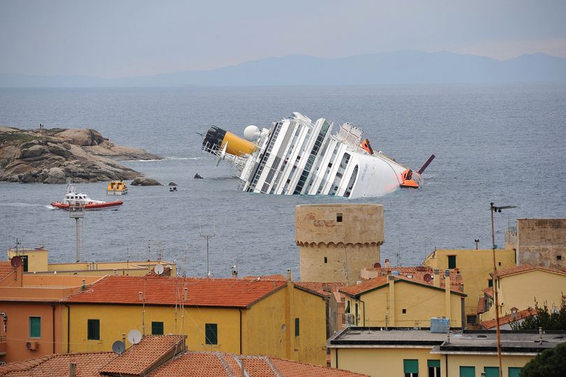 The Costa Concordia hit underwater rocks close to Giglio