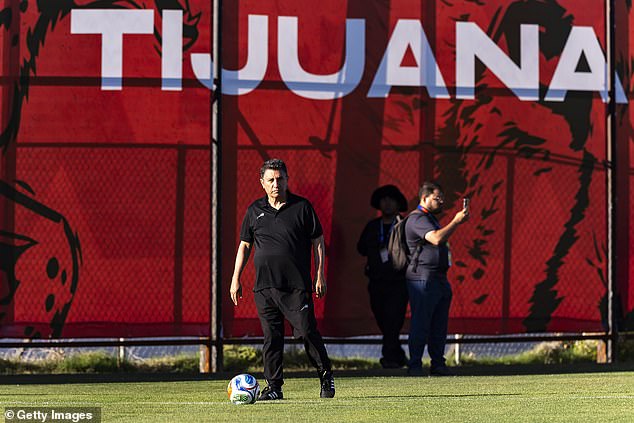 Iranian coach Amir Ghalenoei is seen in Tijuana, where his team was forced to practice