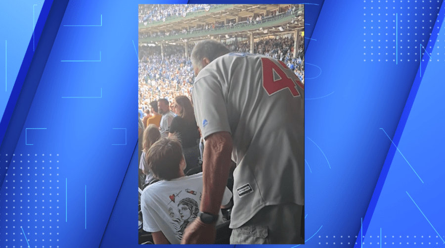 Cubs fan slaps spectator who remained seated during national anthem