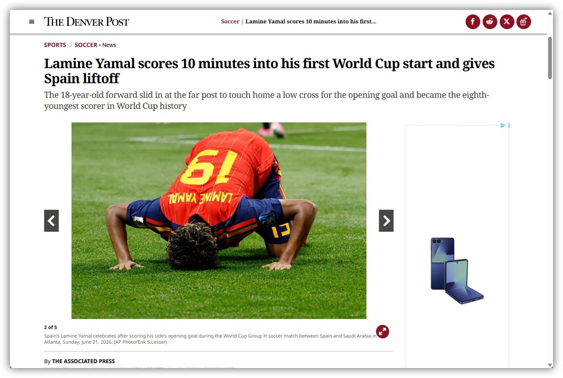 Images depicting Yamal with keffiyeh at World Cup are AI-generated
