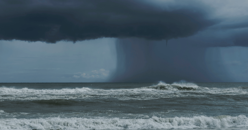 a thunderstorm off the florida coast