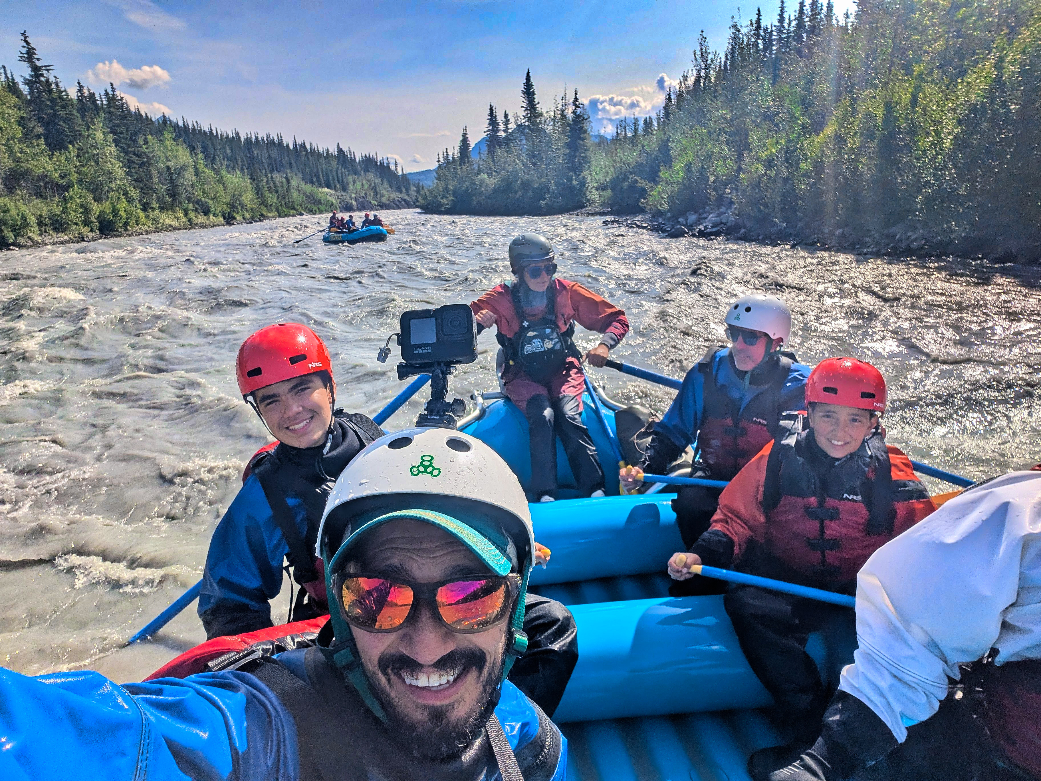 Whitewater rafting the Lion's Head stretch of the Matanuska River with NOVA Alaska Guides, Chickaloon, Alaska