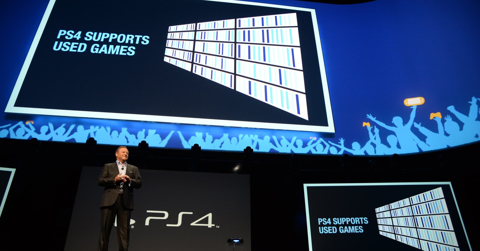 Jack Tretton, president and CEO of Sony Computer Entertainment of America, a division of Sony Computer Entertainment,. speaks at the Sony PlayStation E3 2013 press conference in Los Angeles, California June 10, 2013.