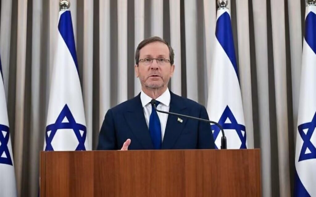 Full text of President Herzog’s speech calling for unity ahead of elections