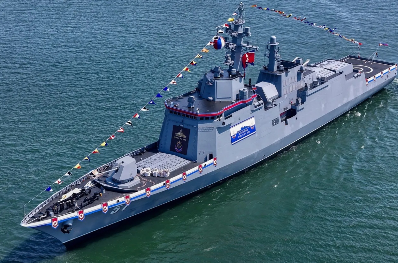 North Korea Frigate from KCNA. Image Credit: North Korean State Media.