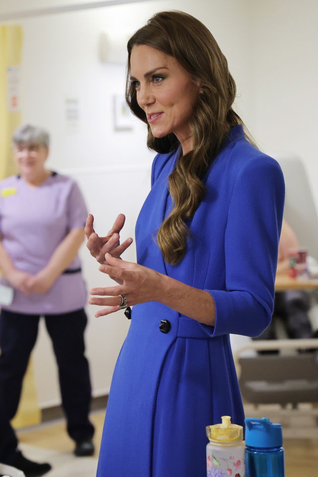 Kate Middleton at The Christie in Manchester, England.