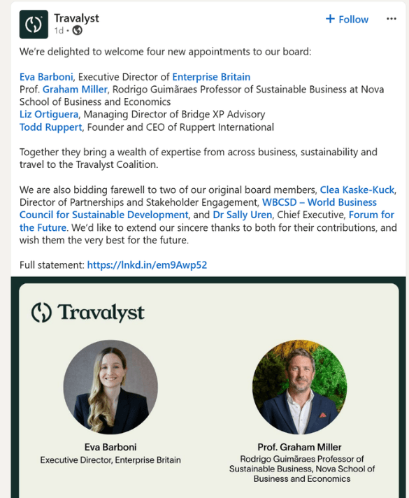 LINKEDIN/TRAVALYST | Source: LINKEDIN/TRAVALYST