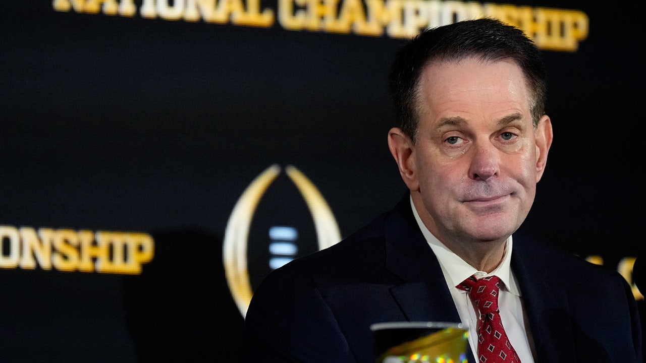Indiana head coach Curt Cignetti speaks during news conference ahead of the College Football Playoff national championship game between Miami and Indiana, Sunday, Jan. 18, 2026, in Miami. The game will be played on Monday.