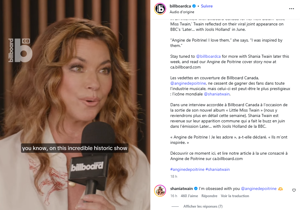 Shania Twain Makes a Big Revelation About This Band