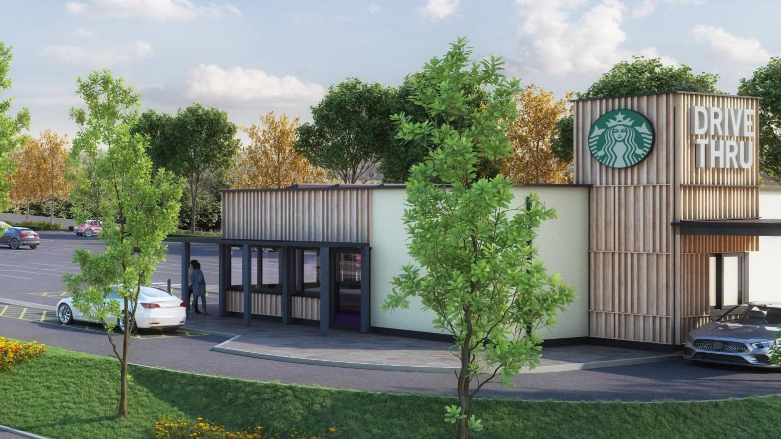 A Starbucks drive-through will be part of the development, if it goes ahead