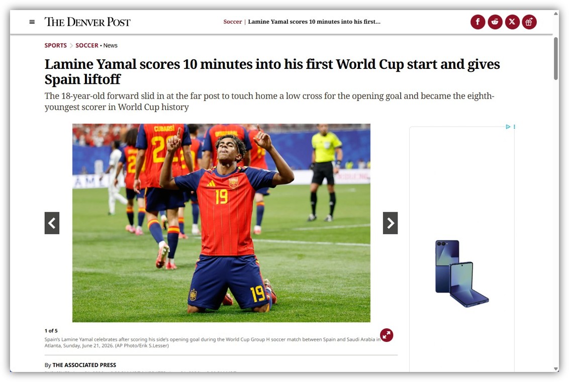Images depicting Yamal with keffiyeh at World Cup are AI-generated