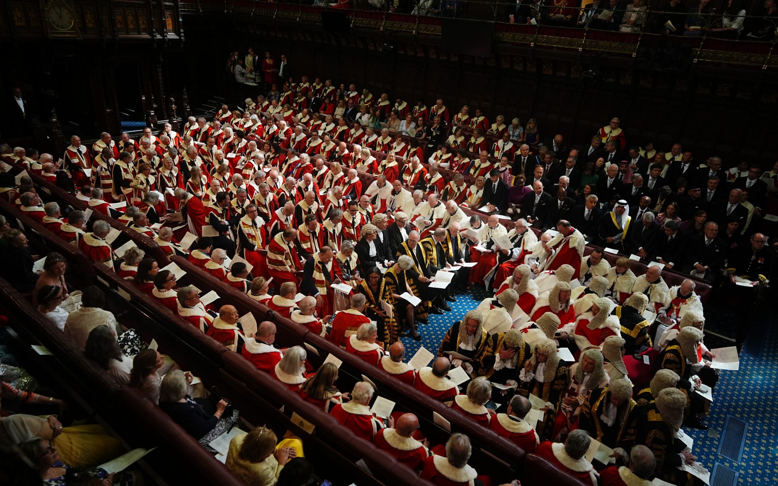 House of Lords seated ahead of the State Opening of Parliament