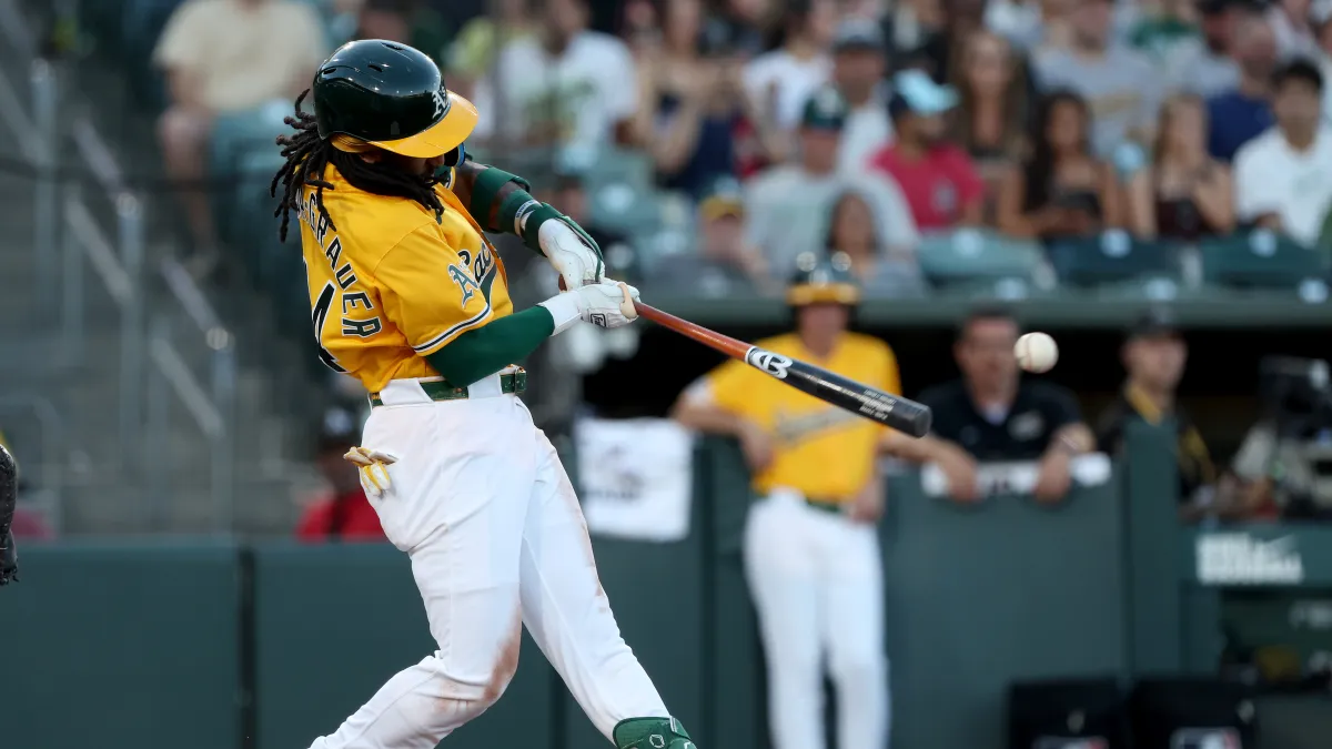 A's infielder Joshua Kuroda-Grauer hits IL with 'ruptured testicle' after fouling ball off groin vs. Diamondbacks