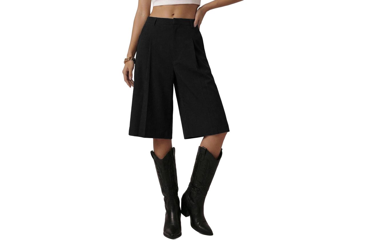 Amazon Milumia Wide Leg Bermuda Shorts