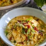 Coconut Corn Chowder Poached Cod