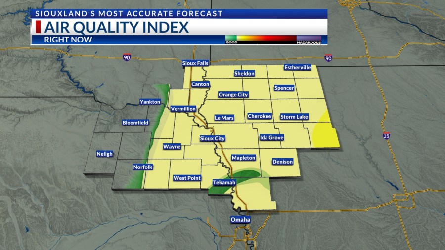 Wildfire smoke re-enters Siouxland