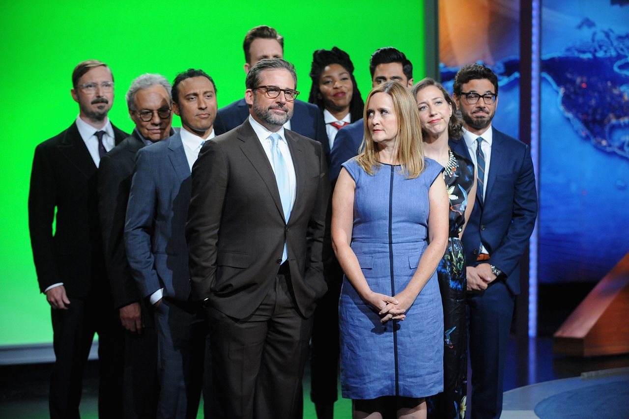 John Hodgman, Lewis Black, Aasif Mandvi, Jordan Klepper, Steve Carell, Jessica Williams, Samantha Bee, Hasan Minhaj, Kristen Schaal and Al Madrigal