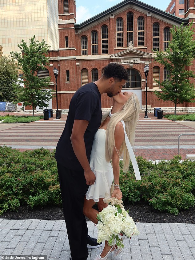 The Indiana Pacers guard married Jones at the Indianapolis Marriage License Office