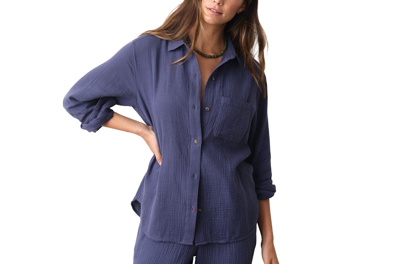 Marine Layer Jane Relaxed Double Cloth Shirt