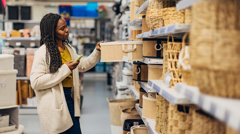 Ditch baskets and bins: This antique thrift find doubles as useful storage