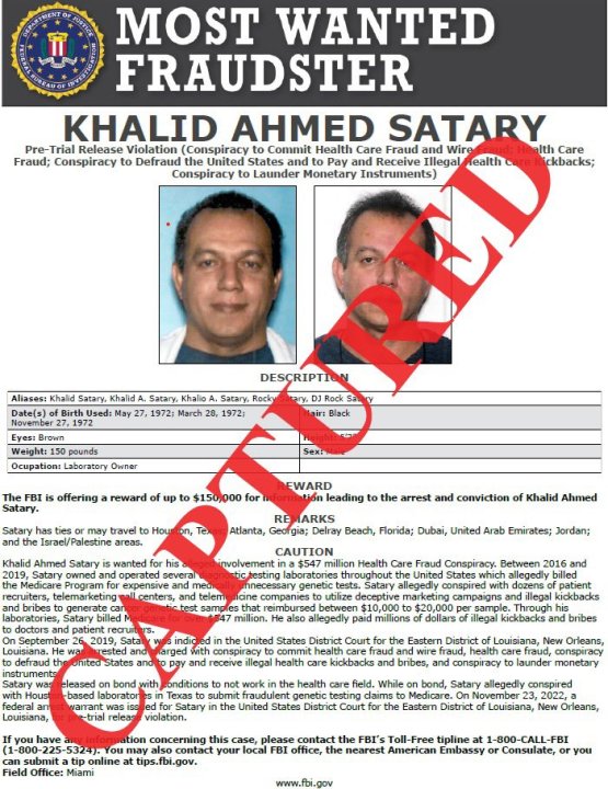 FBI captures most wanted fraudster in $547M Medicare scam