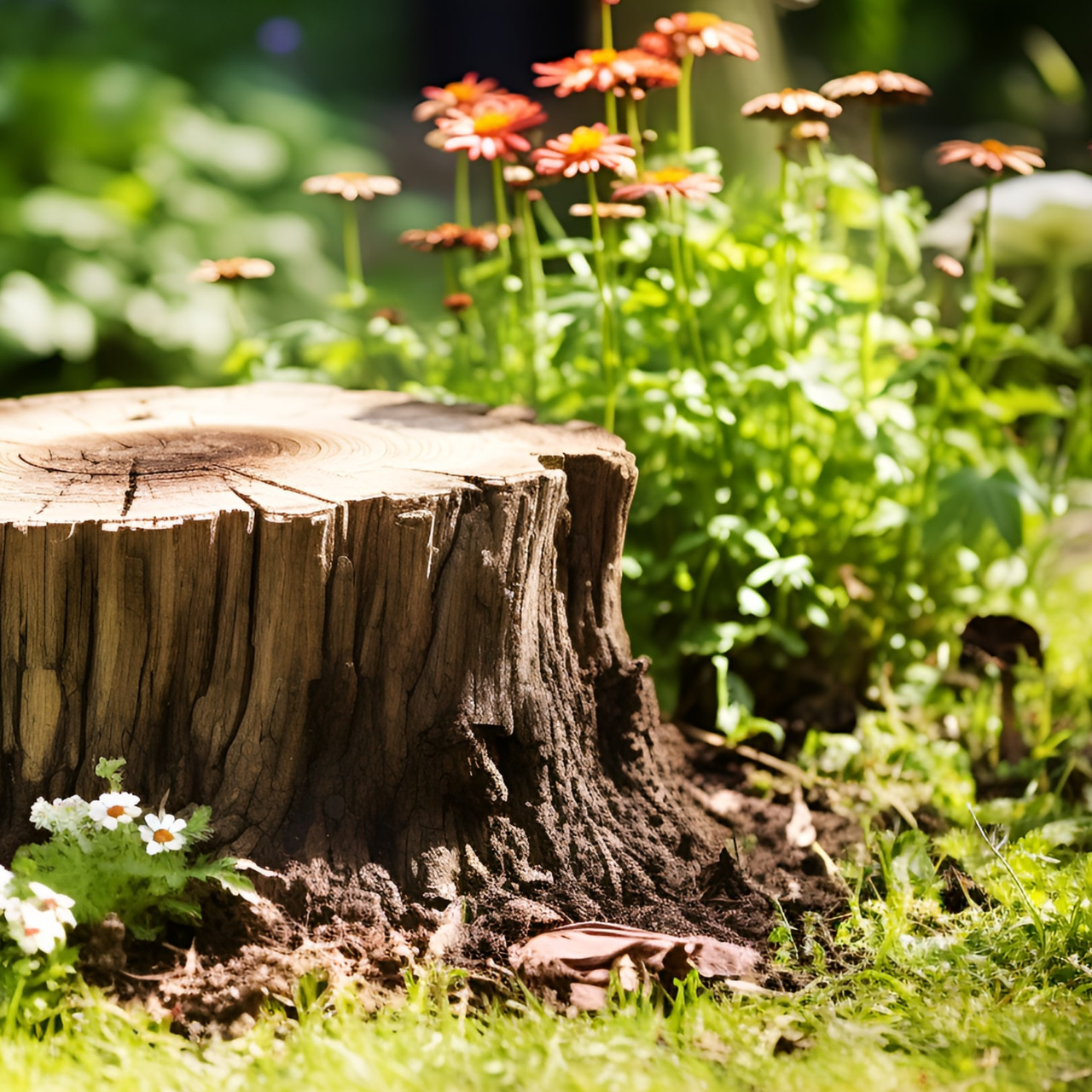 I didn't want to pay to remove my old tree stump – so I hid it in an unconventional way