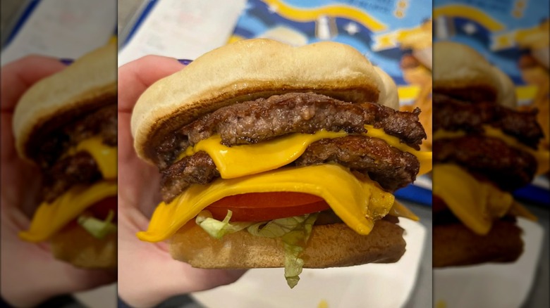 A Culver's Double Deluxe burger