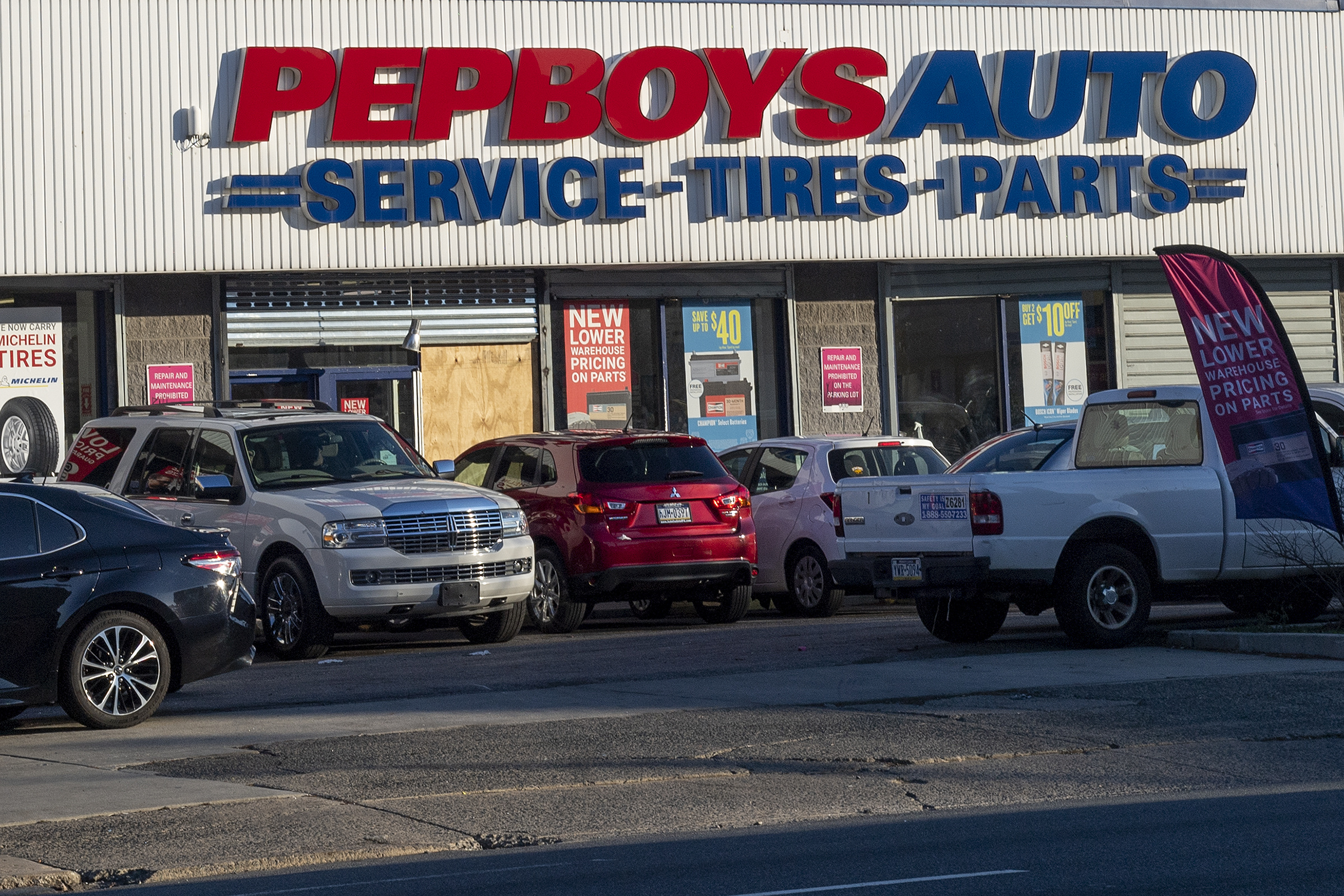 A Pep Boys store on Broad Street in 2020.
